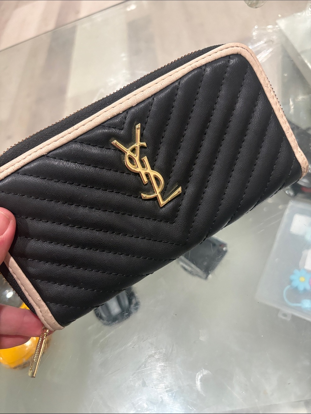 Saint Laurent Cassandre Matelassรฉ Wallet